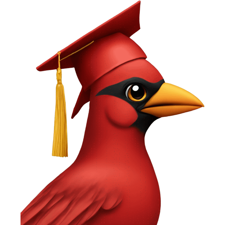 Cardinal with a graduation cap emoji