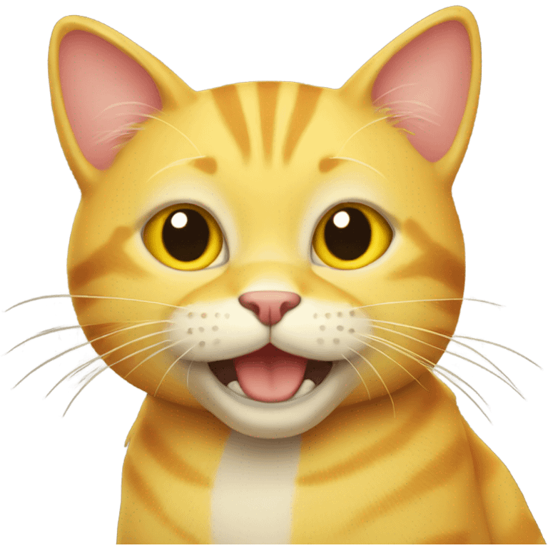 Happy yellow cat emoji