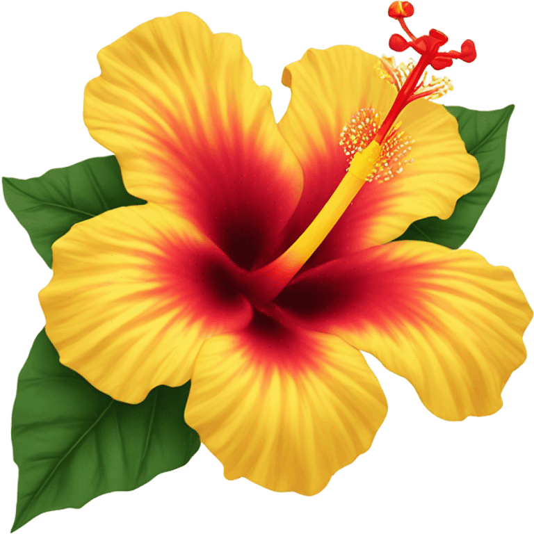 Yellow hibiscus emoji