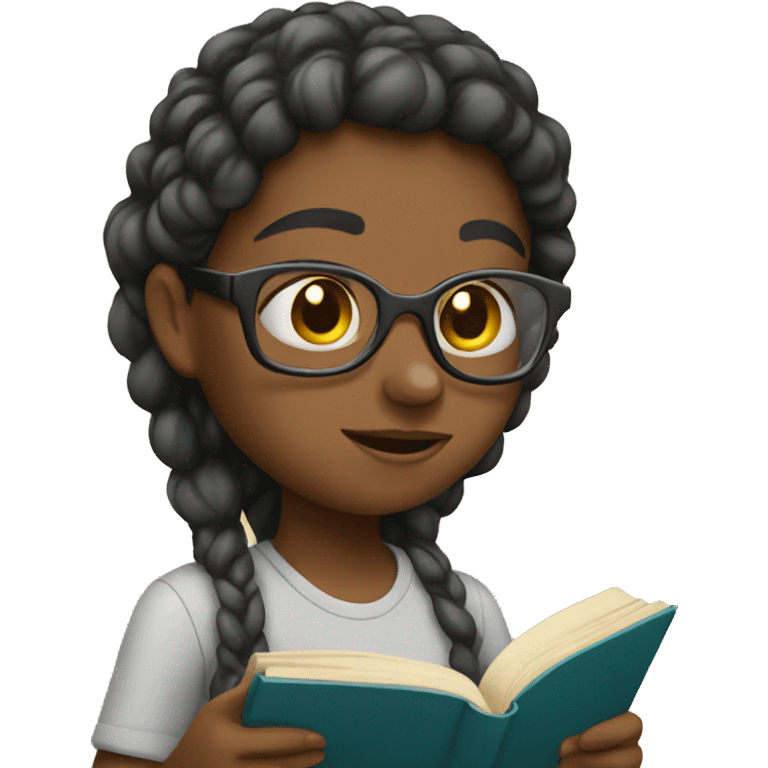 Girl reading emoji