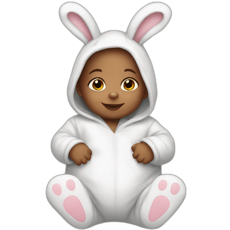 newborn in bunny costume emoji