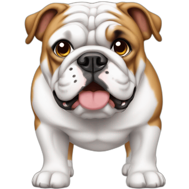 Dog english Bulldog full body emoji