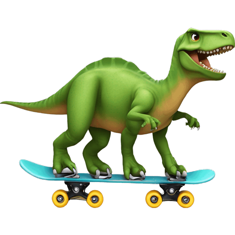 Dinosaur on skates  emoji