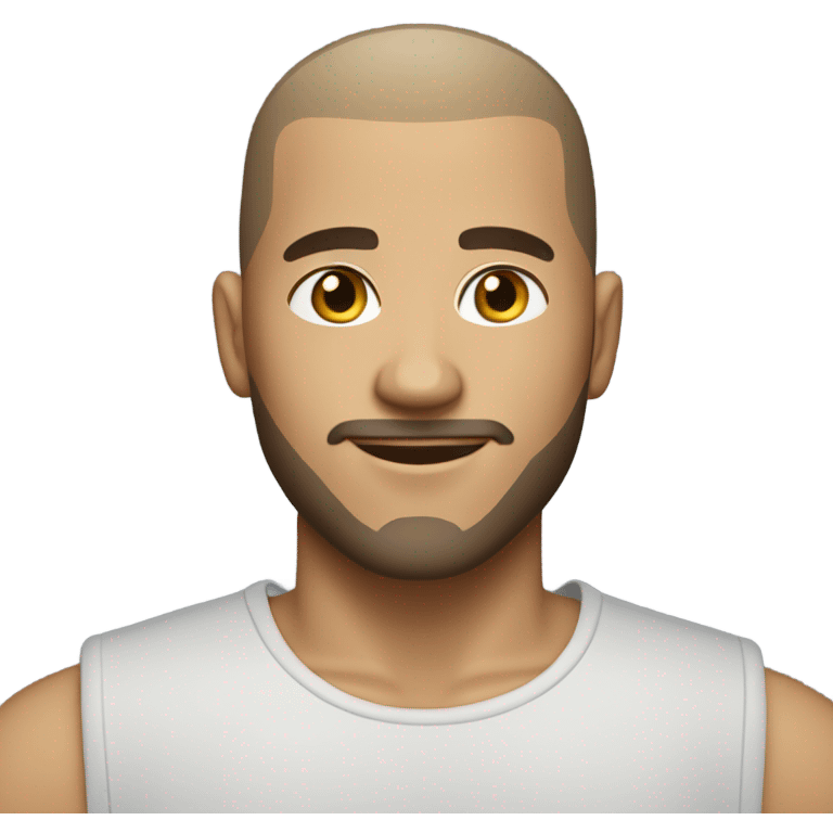 Buzz cut lightskin with beard emoji