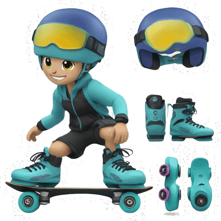 freestyle inline skate emoji