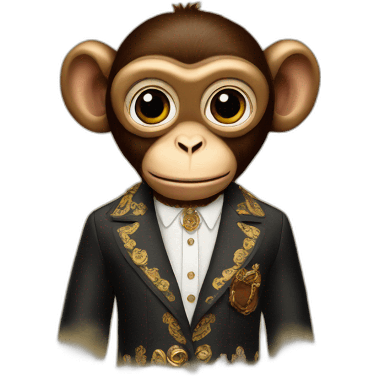 monkey with dolce & Gabbana clothing emoji