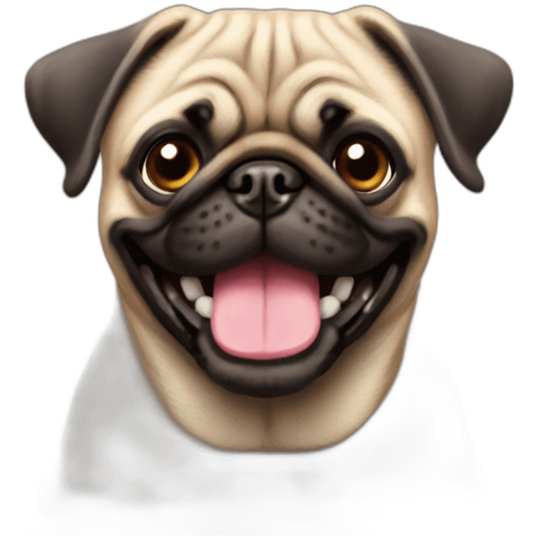 Pug-smile emoji