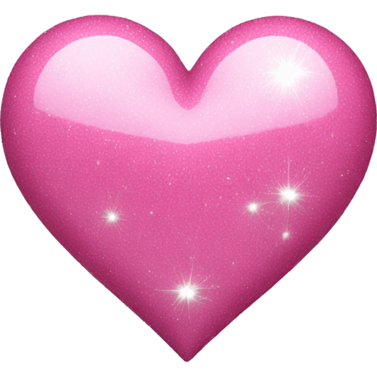 pink heart with silver sparkles emoji