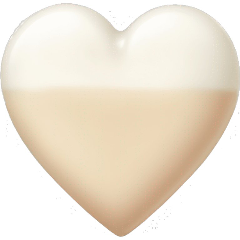 Milk-colored heart emoji