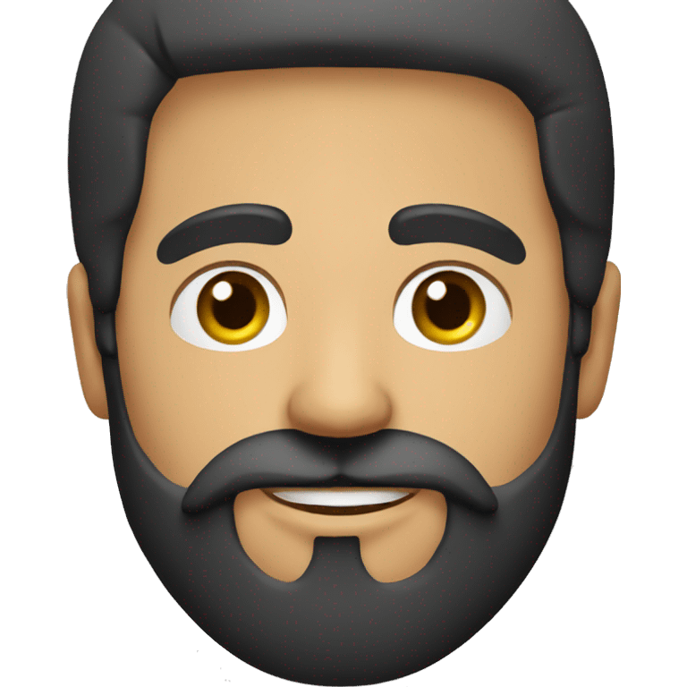 arab man with beard and gradient black emoji