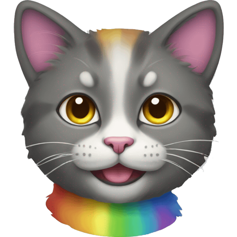 Rainbow cat emoji