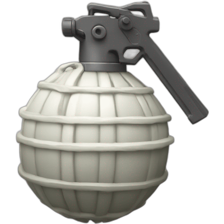 A realistic white MK2 grenade. emoji