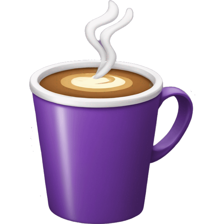 coffee in a plain purple cup emoji