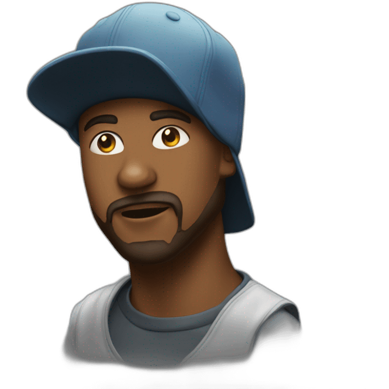 hasbik in rap cap emoji