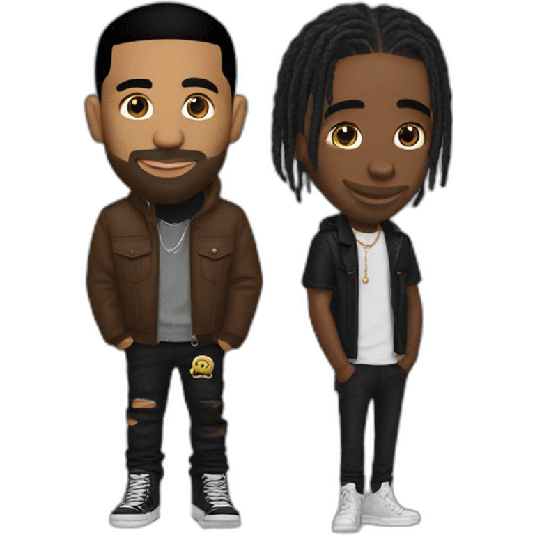 Drake and travis Scott  emoji