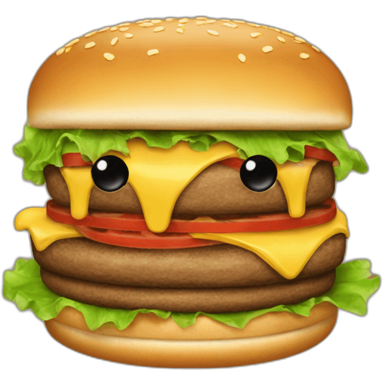 Burger with letters “QROCH” emoji