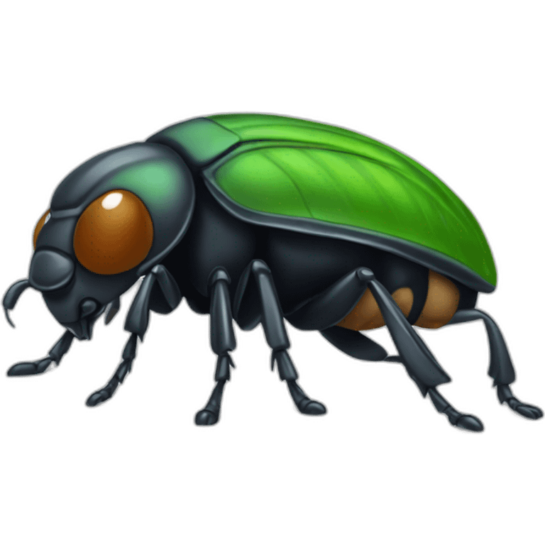 Cartoon Beetle with fur coat emoji