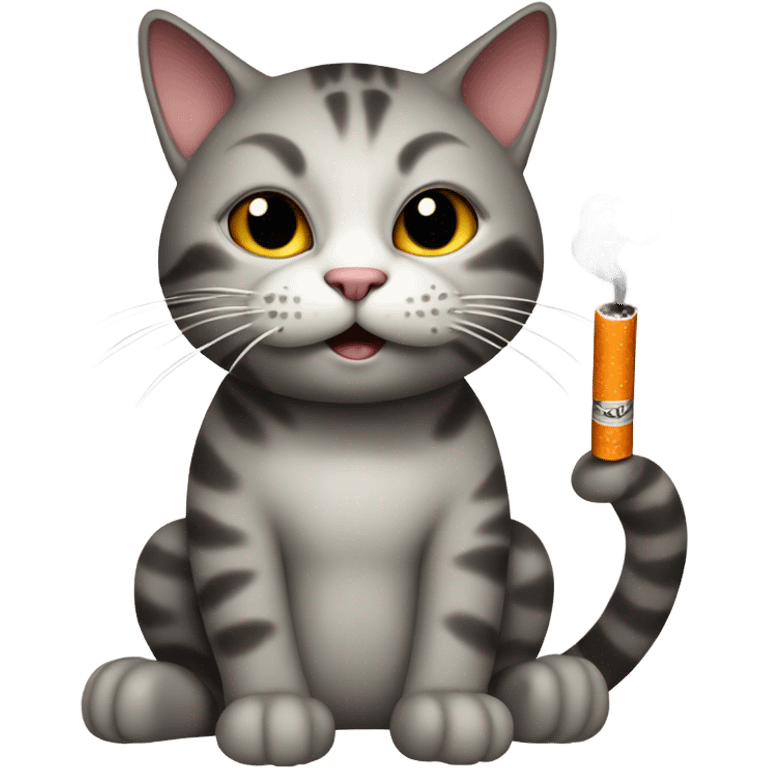 Do a cat smoking emoji