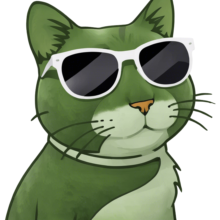 Cat with sunglasses emoji