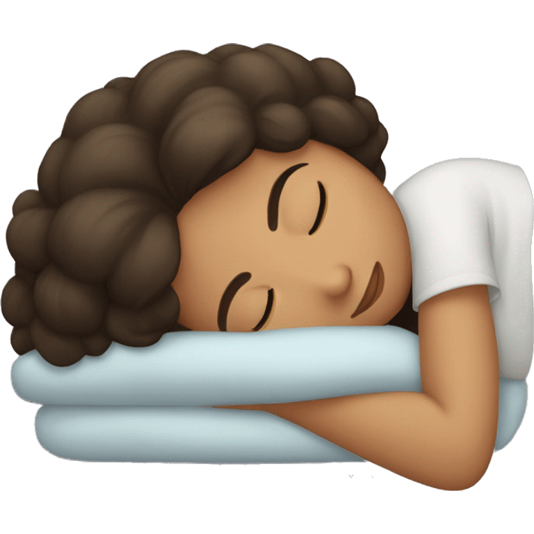 sleeping brunette girl emoji