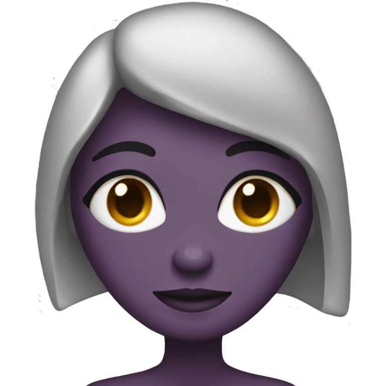 girl with eggplant emoji