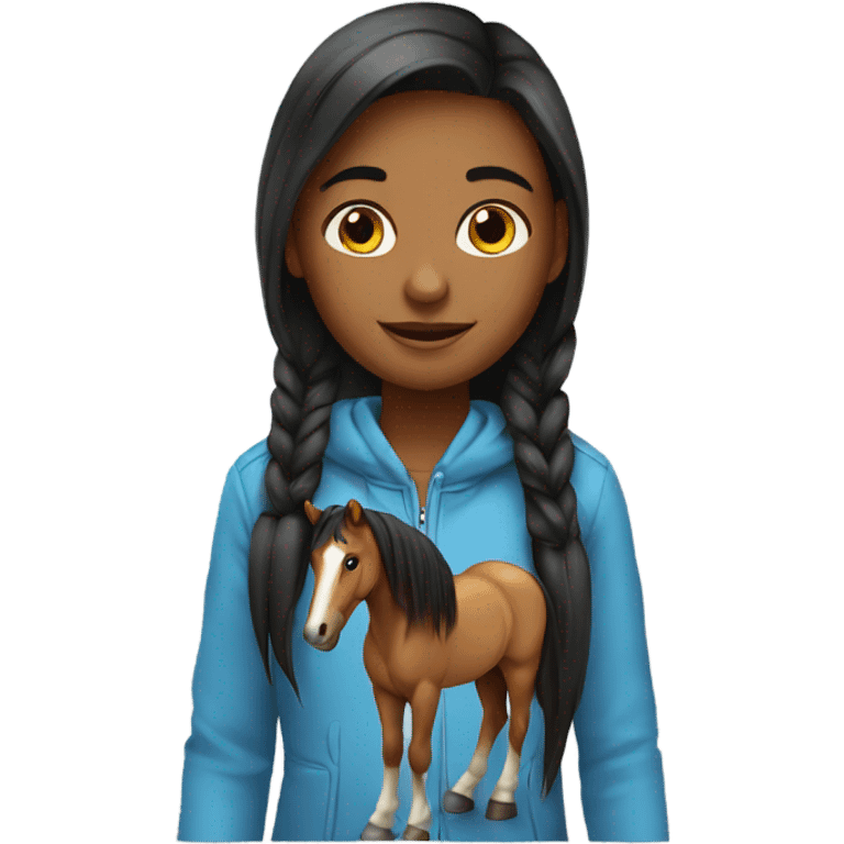 Girl with horse emoji