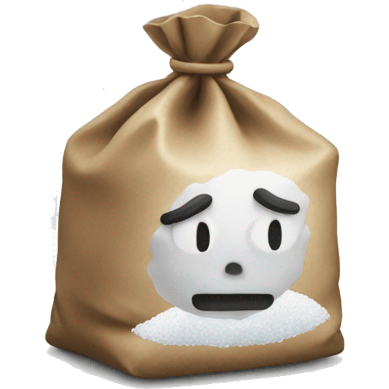 A bag of salt emoji