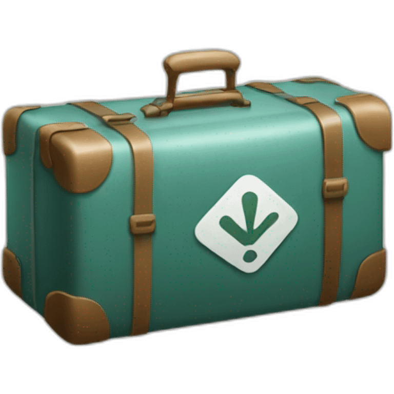 travel baggage with shield with a tick mark emoji