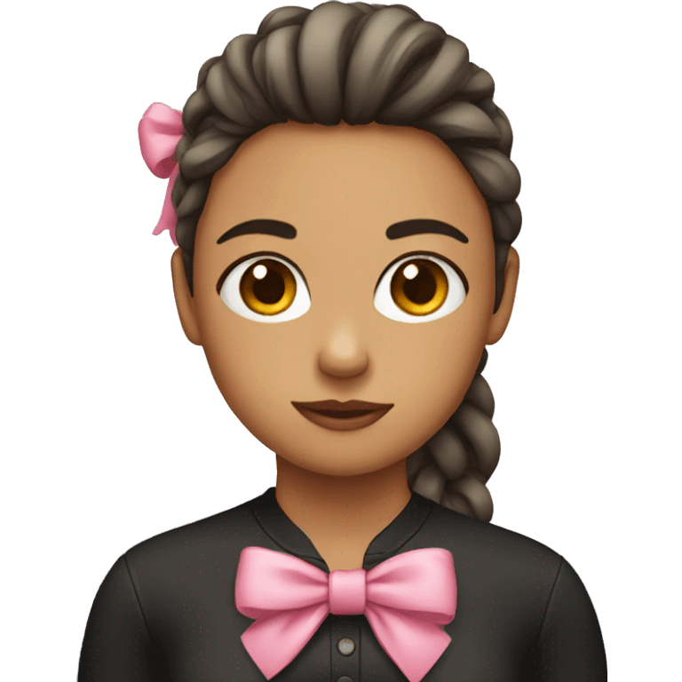 girl wearing bow emoji