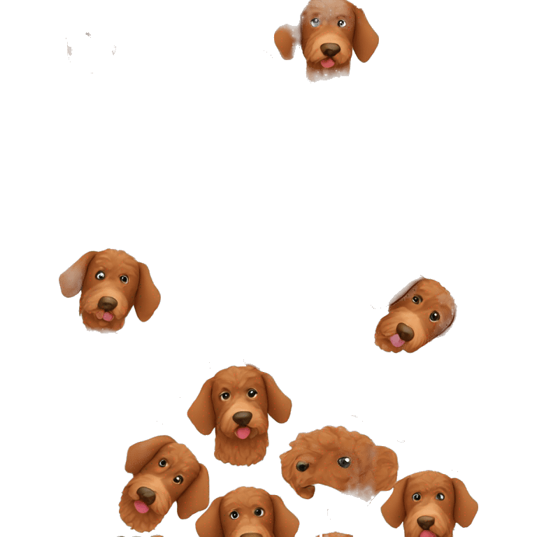 Red labradoodle  emoji