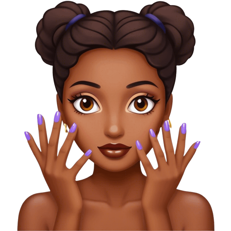 Woman with nails emoji