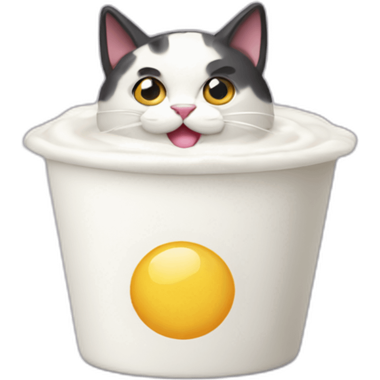 cat yogurt emoji