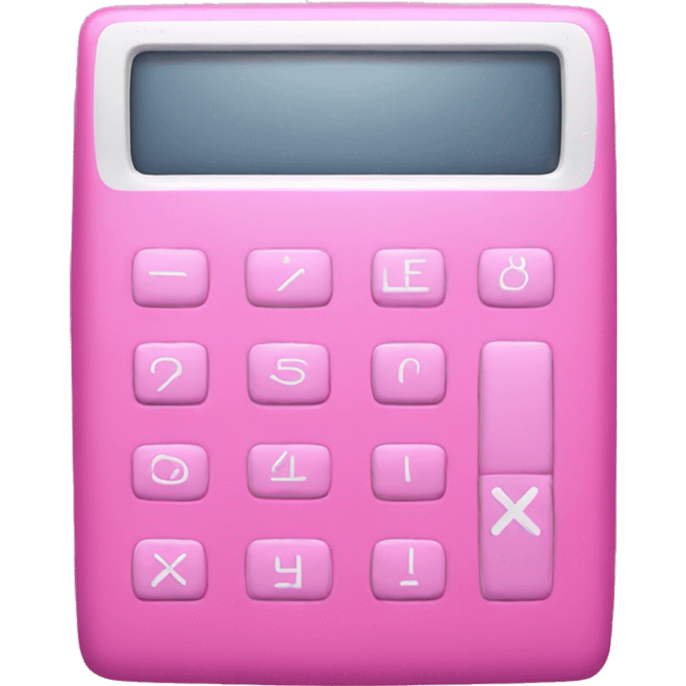 Pink calculator emoji