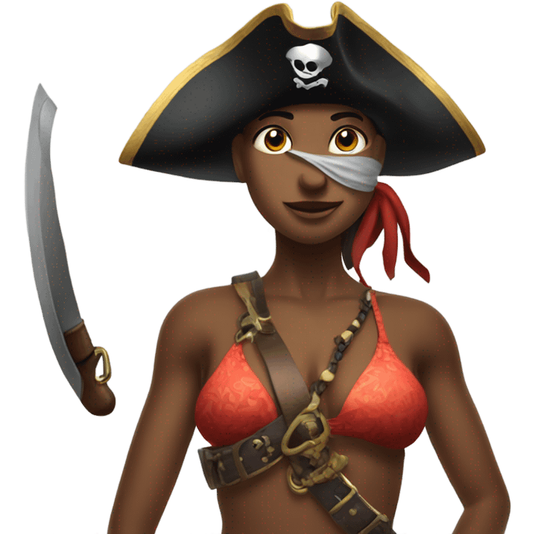 Pirate wearing bakini emoji