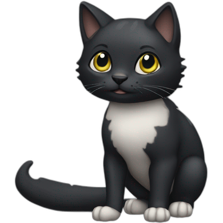 dino black cat emoji