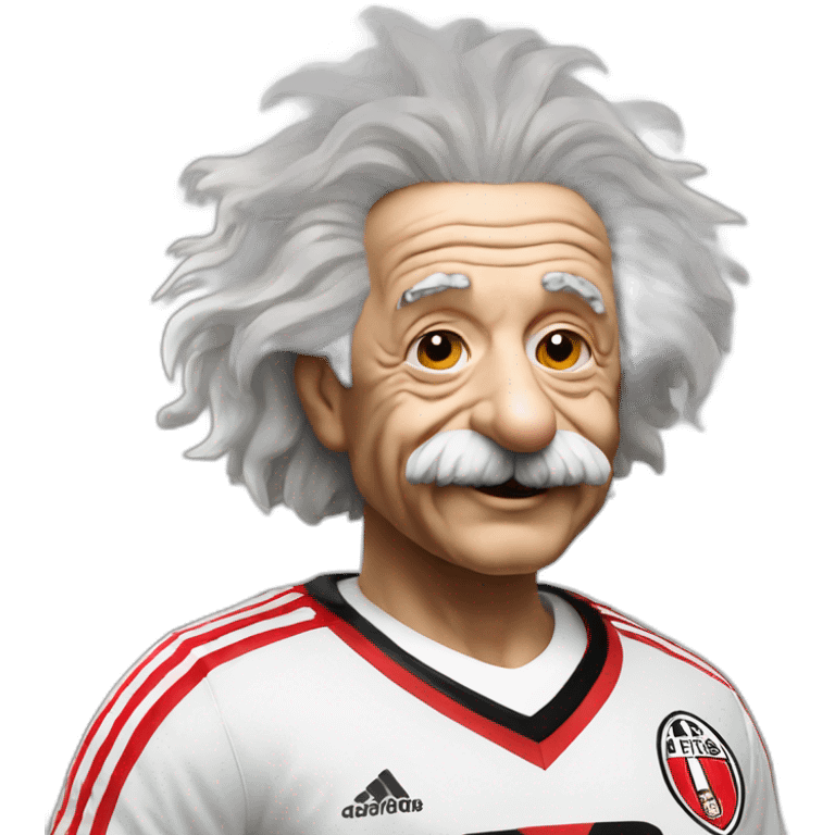 Albert Einstein with river plate jersey on emoji