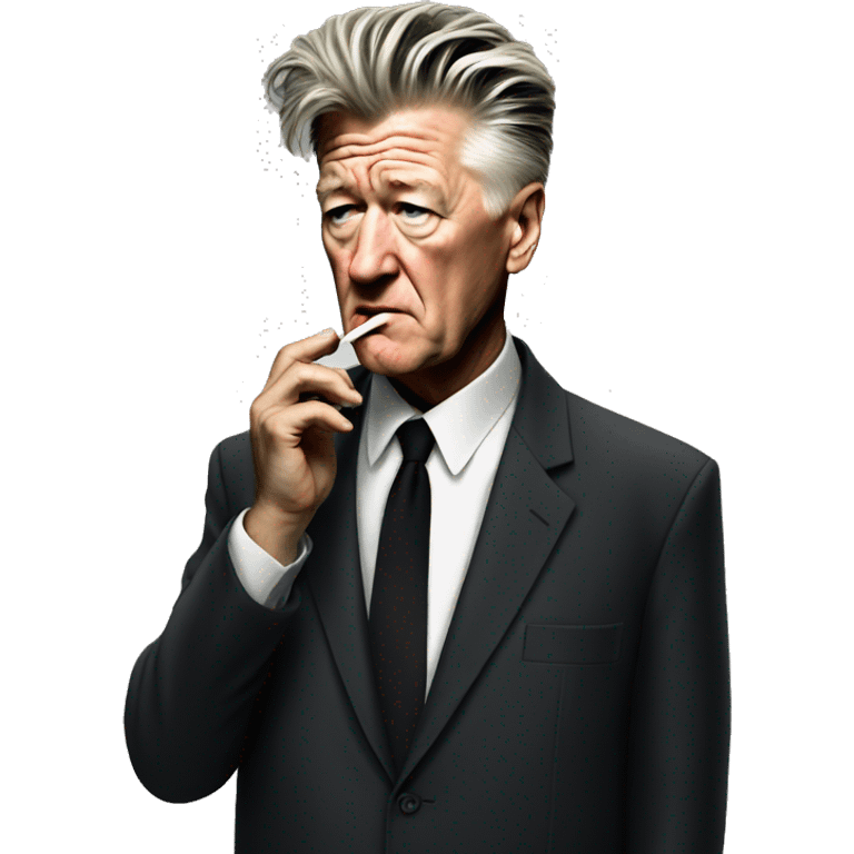 David Lynch smoking a cigarette emoji