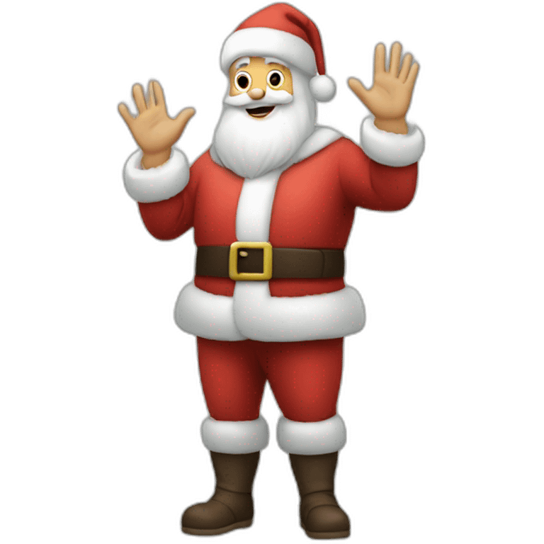 Full height Actively gesturing with hands pale skin Santa Claus emoji