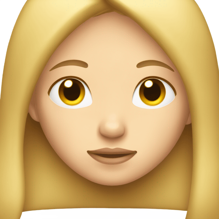 Long straight blonde hair girl eyes closed sleeping emoji