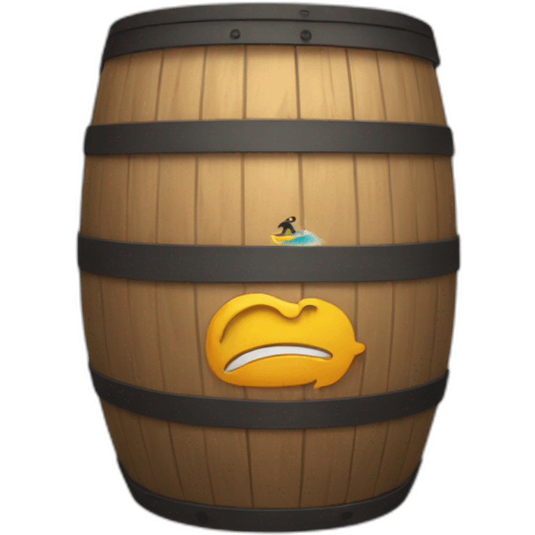 Surfer in a barrel emoji