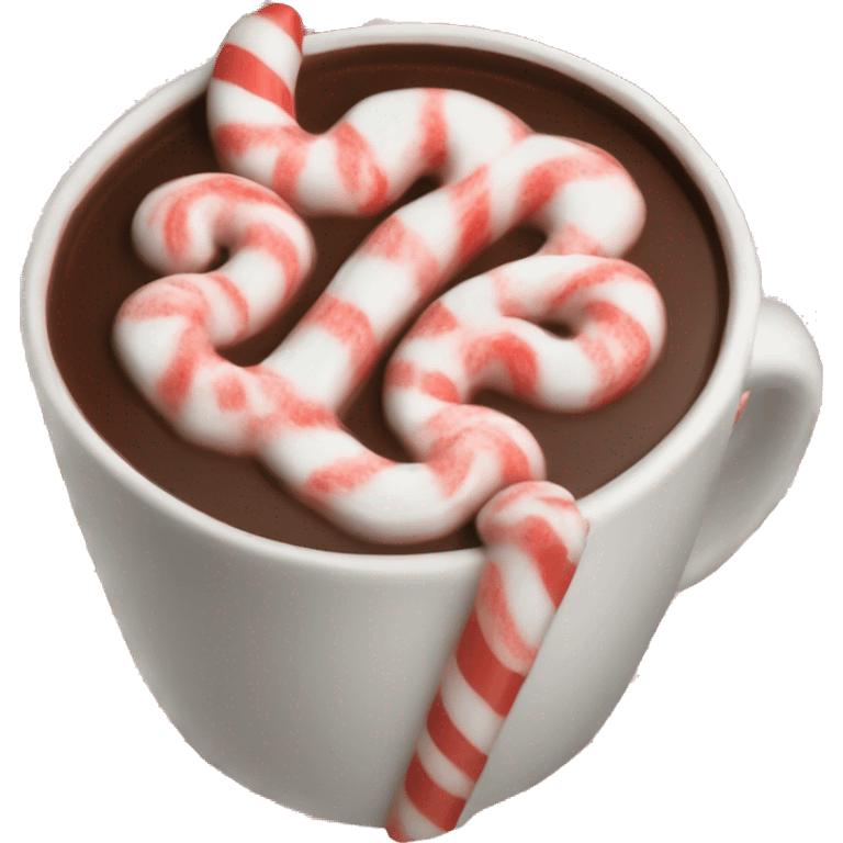 Peppermint hot chocolate emoji