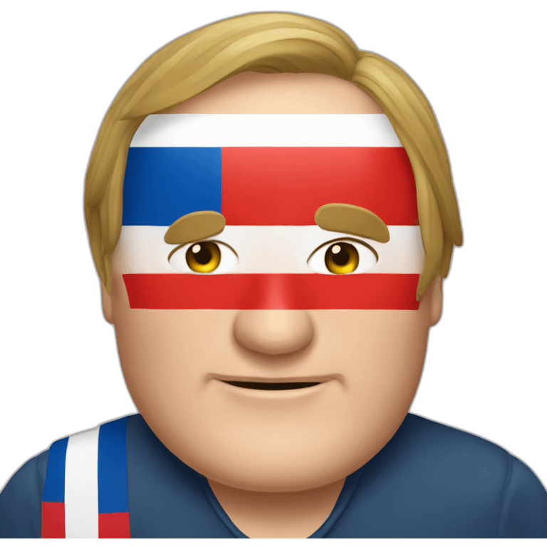 Gerard Depardieu with russian flag emoji