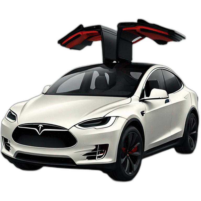 Tesla rouge et noire emoji