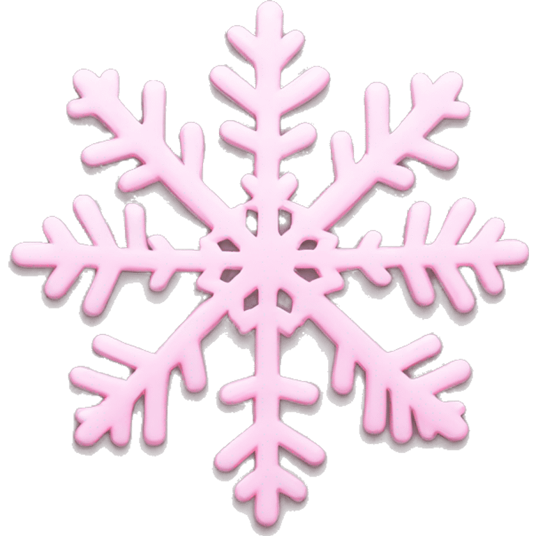 Cute light pink snowflake  emoji