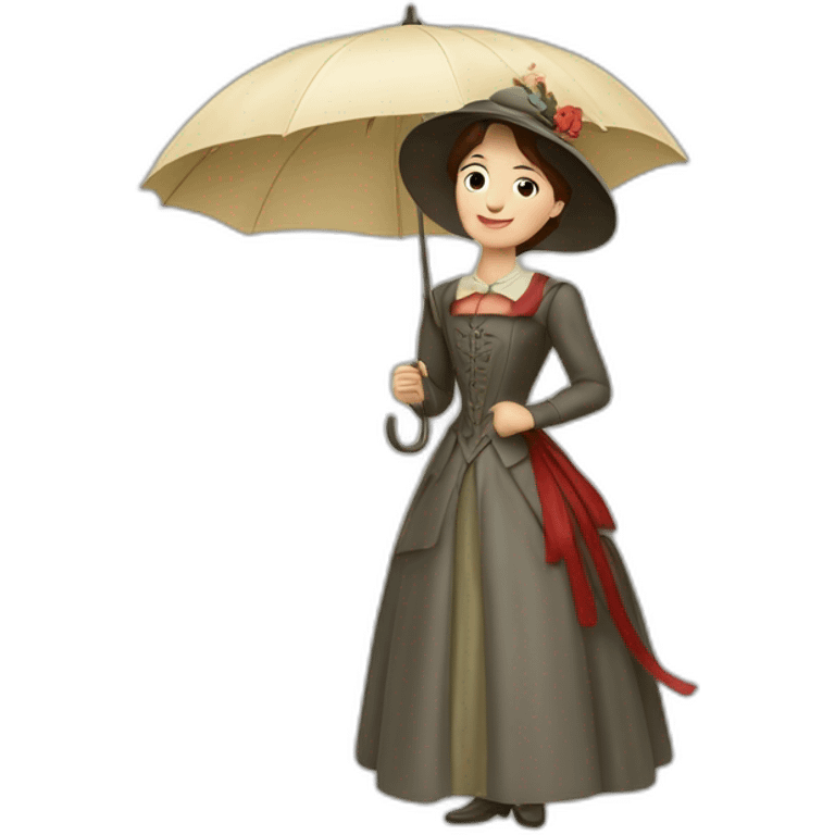 Pénélope Comtesse, avec un parapluie emoji