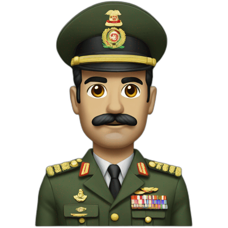 Saddam en uniforme emoji