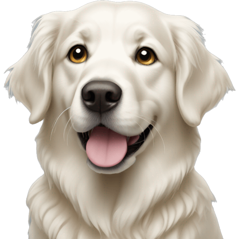 White golden retriever emoji