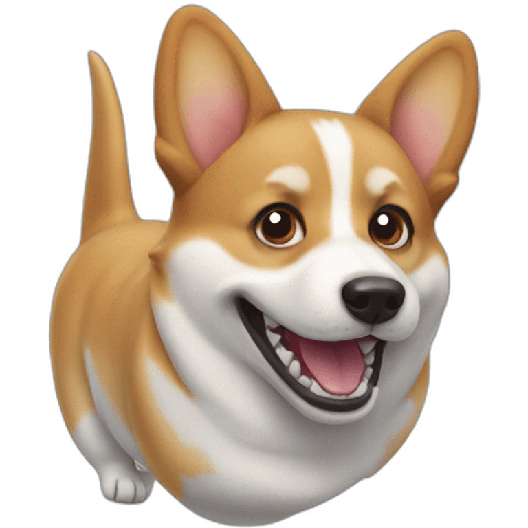 Corgi shark emoji