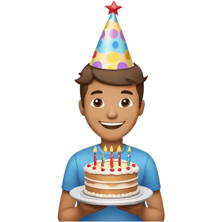 man happy birthday emoji