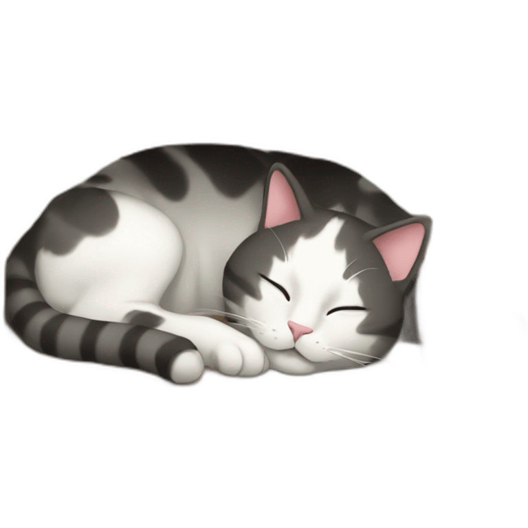 a cat is sleeping under the table emoji